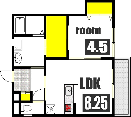 LA PORTE 江波本町の間取り