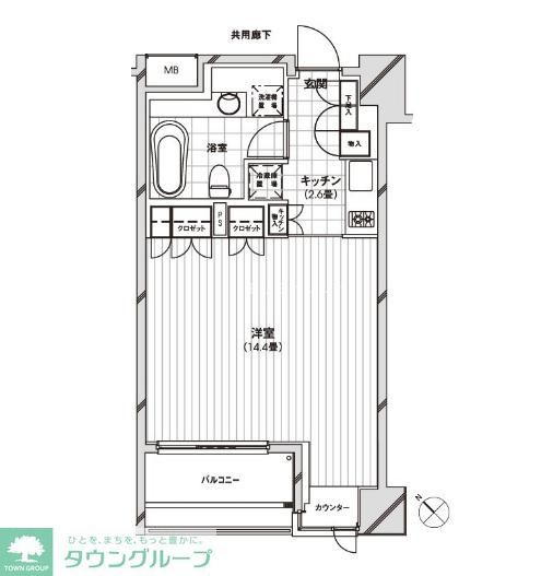 中央区銀座のマンションの間取り