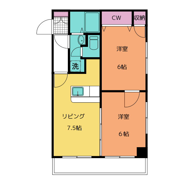 第２金田マンションの間取り