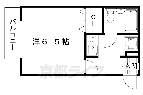 京都市上京区二番町のマンションの間取り