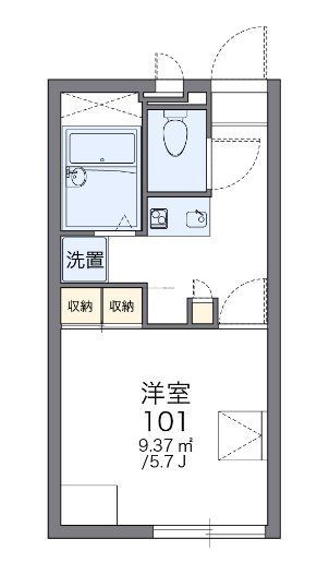 久喜市久喜東のアパートの間取り