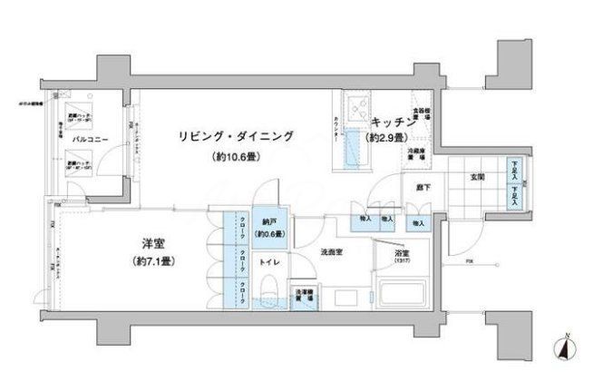 世田谷区砧のマンションの間取り