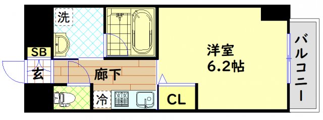 ドゥーエ立売堀の間取り写真