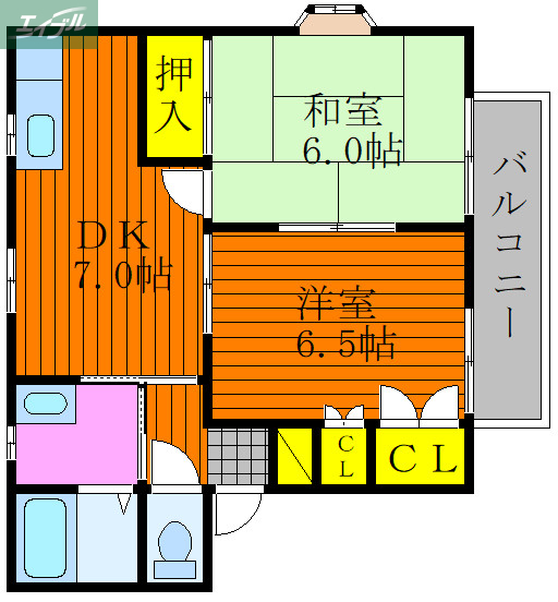 コーポカワサキAの間取り