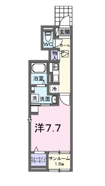 姫路市名古山町のアパートの間取り