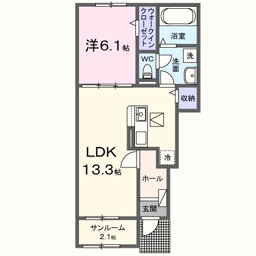 知多市寺本台のアパートの間取り