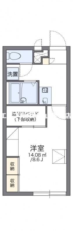 備前市東片上のアパートの間取り