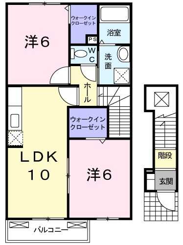 神崎郡市川町屋形のアパートの間取り