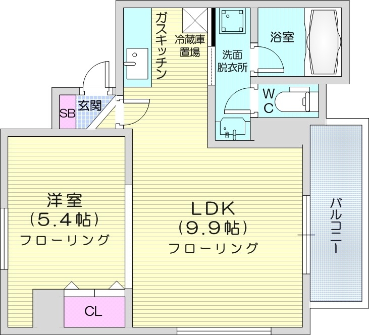 MYプラザ円山公園2の間取り