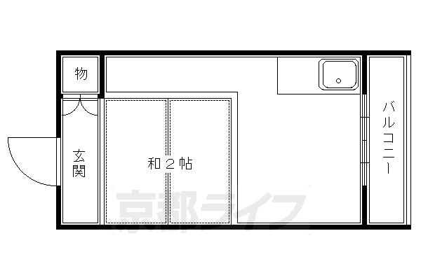 洛水コーポの間取り