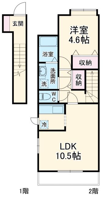 津島市大字津島のアパートの間取り