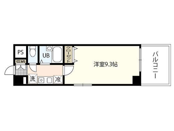 【広島市中区猫屋町のマンションの間取り】