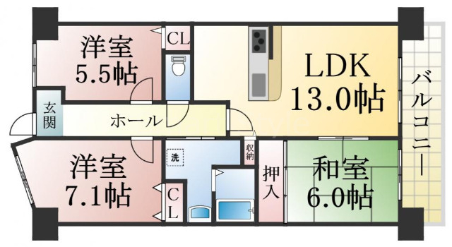 グレーシィ須磨アルテピアIII番館２の間取り