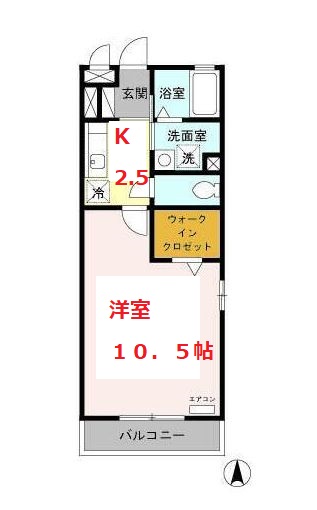 【小田原市田島のアパートの間取り】