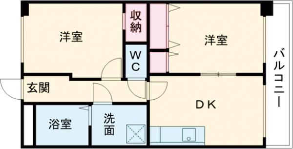 明石市大久保町西脇のマンションの間取り