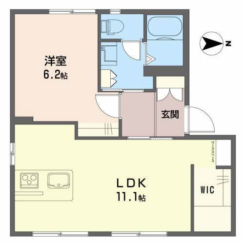 赤磐市桜が丘西のアパートの間取り