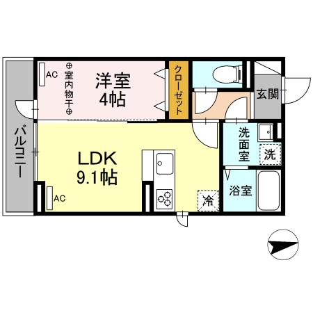 D-ROOM蒲町の間取り