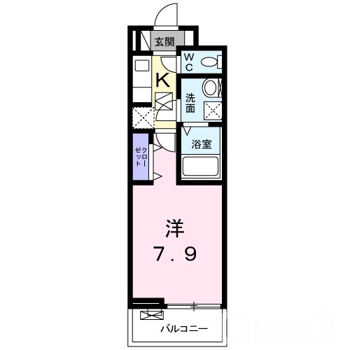 筑紫野市二日市南のアパートの間取り