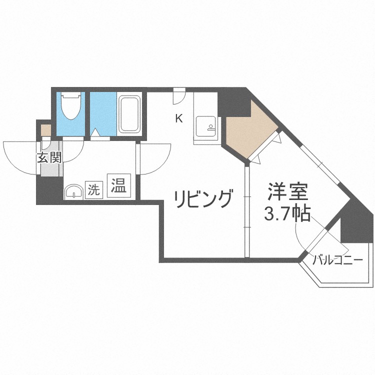 カルフール大通東の間取り