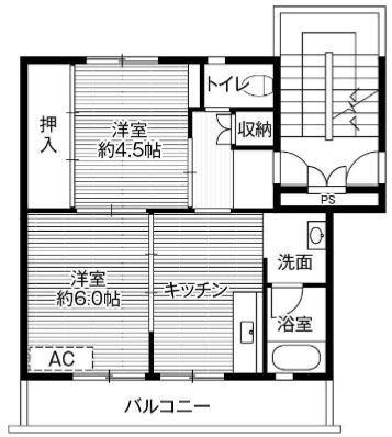 ビレッジハウス荒木の間取り