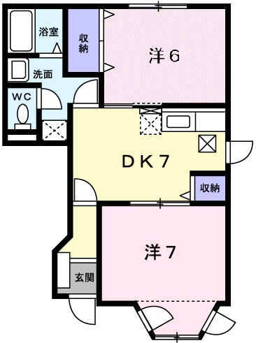 姫路市継のアパートの間取り