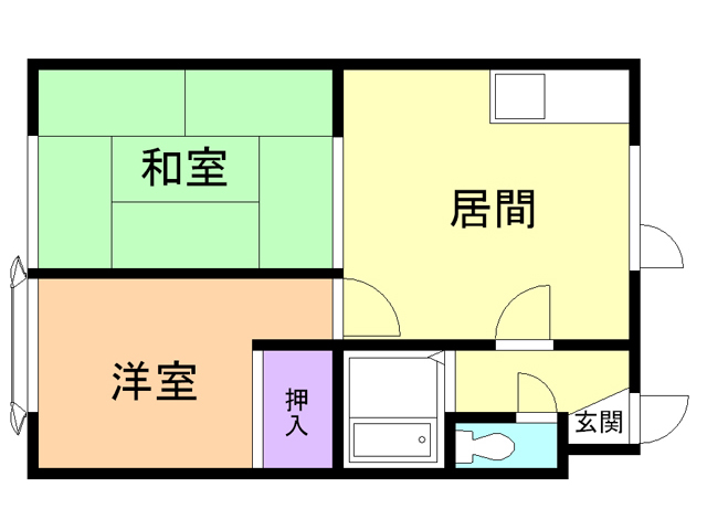 苫小牧市見山町のアパートの間取り