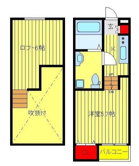 鎌ケ谷市初富本町のアパートの間取り