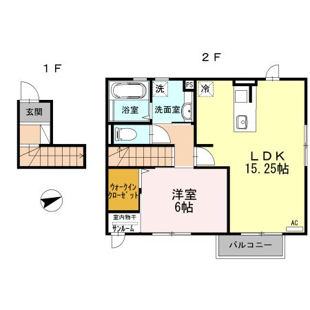 金沢市四十万のアパートの間取り