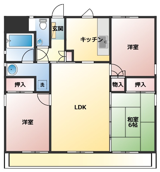 仲多度郡多度津町栄町のマンションの間取り