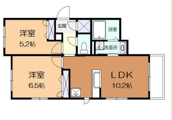 【足柄上郡開成町吉田島のアパートの間取り】