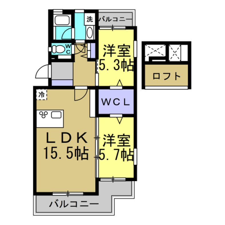 ハイツアボカドの間取り