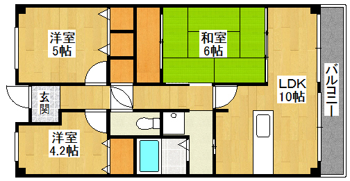 パセオ清荒神の間取り