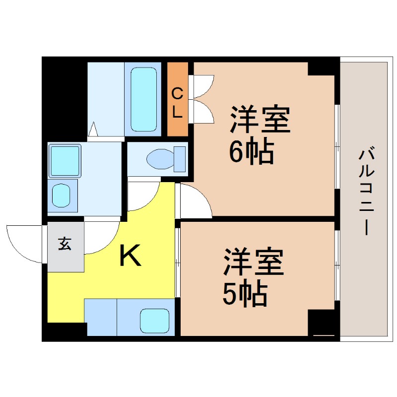 名古屋市中区栄のマンションの間取り