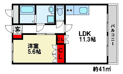 メゾンドコンフォースIの間取り