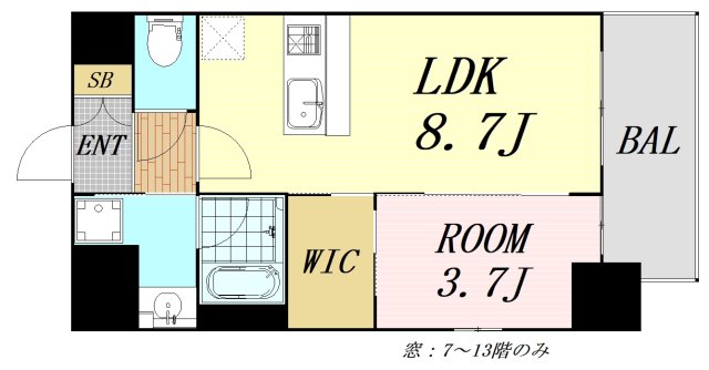 リヴェント福島の間取り