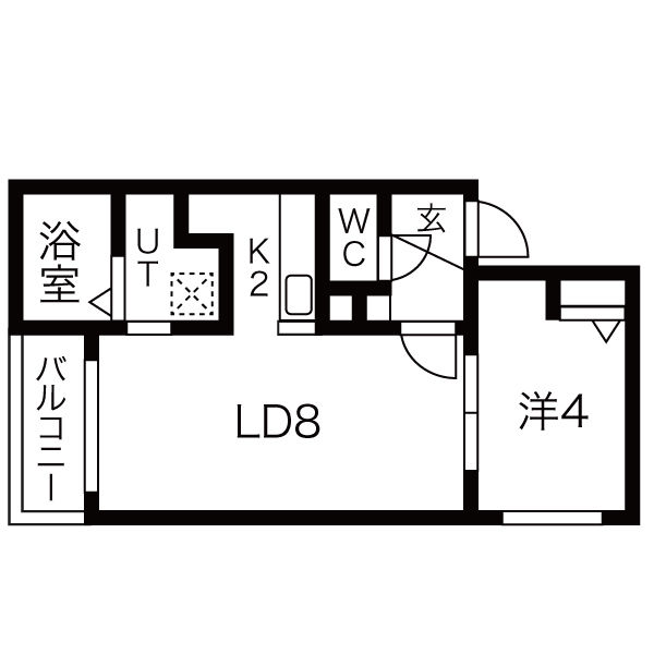 札幌市北区北二十条西のマンションの間取り