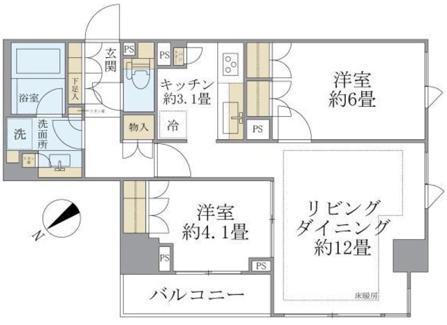 ブリリア日本橋茅場町の間取り