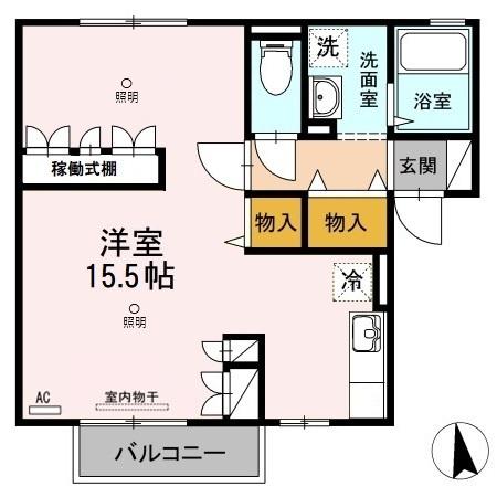 倉敷市堀南のアパートの間取り