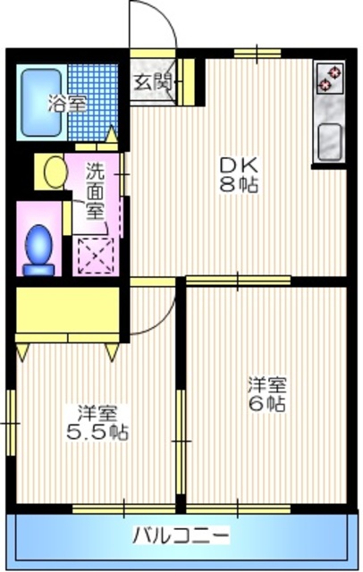 川崎市宮前区馬絹のアパートの間取り