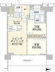 名古屋市中村区則武本通のマンションの間取り