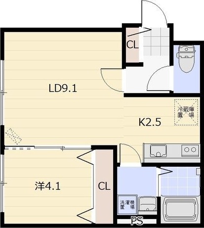 恵庭市相生町のマンションの間取り