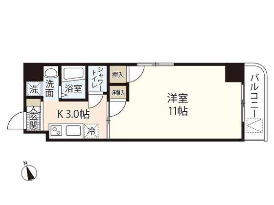 広島市南区皆実町のマンションの間取り