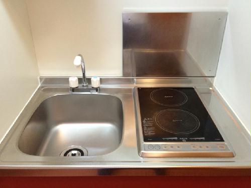 キッチン　電気コンロ2口。コンロの仕様が異なる場合があります。