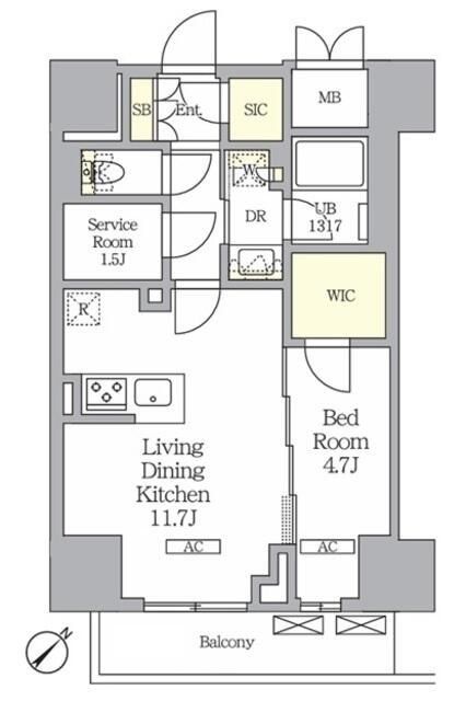 ラティエラ武蔵小山レジデンスの間取り写真