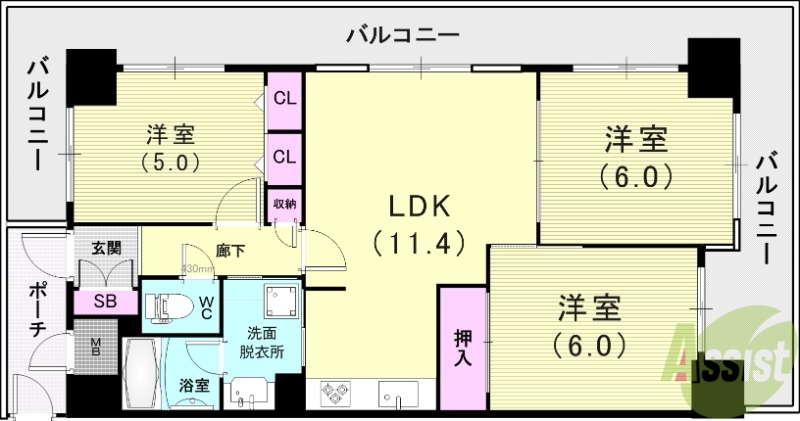ワコーレプラザ御屋敷の間取り写真