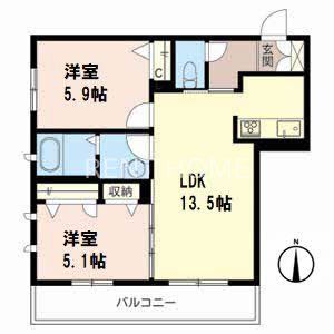近鉄奈良線 河内花園駅 徒歩3分 3階建 築16年の間取り写真