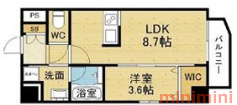ＪＲ東海道本線 吹田駅 徒歩9分 8階建 築10年の間取り写真