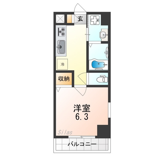 ＪＲ阪和線 杉本町駅 徒歩7分 7階建 築1年の間取り写真