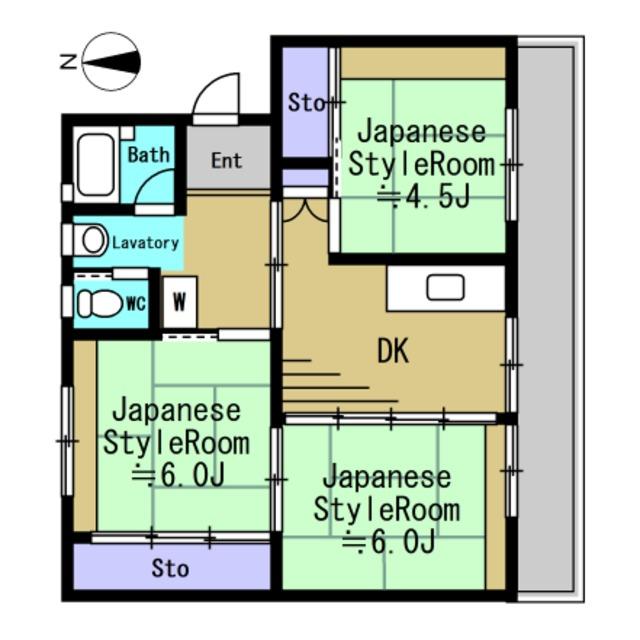 ＪＲ東北本線 花巻駅 徒歩28分 5階建 築49年の間取り写真