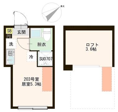 東武東上線 成増駅 徒歩8分 2階建 築1年の間取り写真